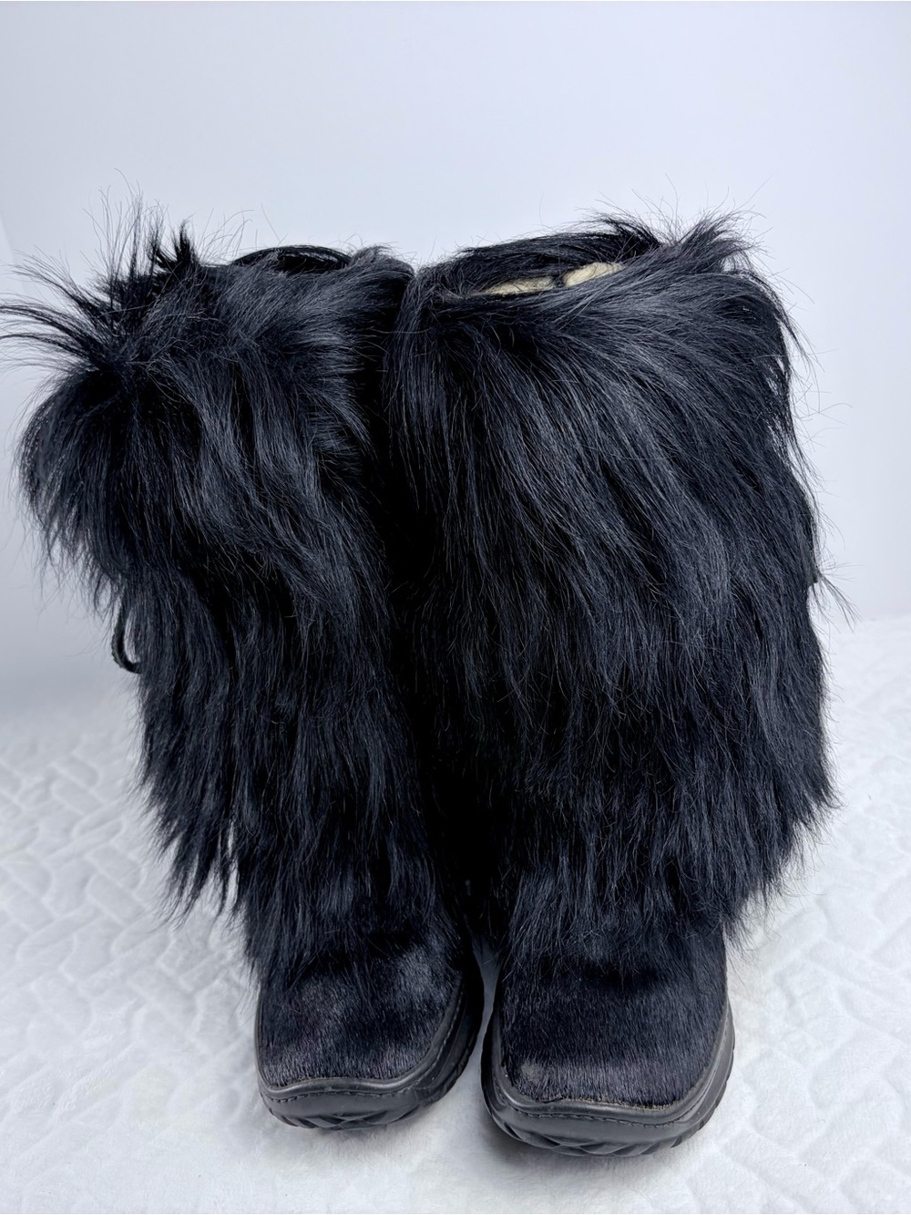 Pajar Made in Italy Goat Hair Boots Women’s Size 7.5 shearling lined Eurosole - Picture 2 of 10